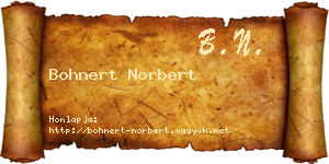 Bohnert Norbert névjegykártya